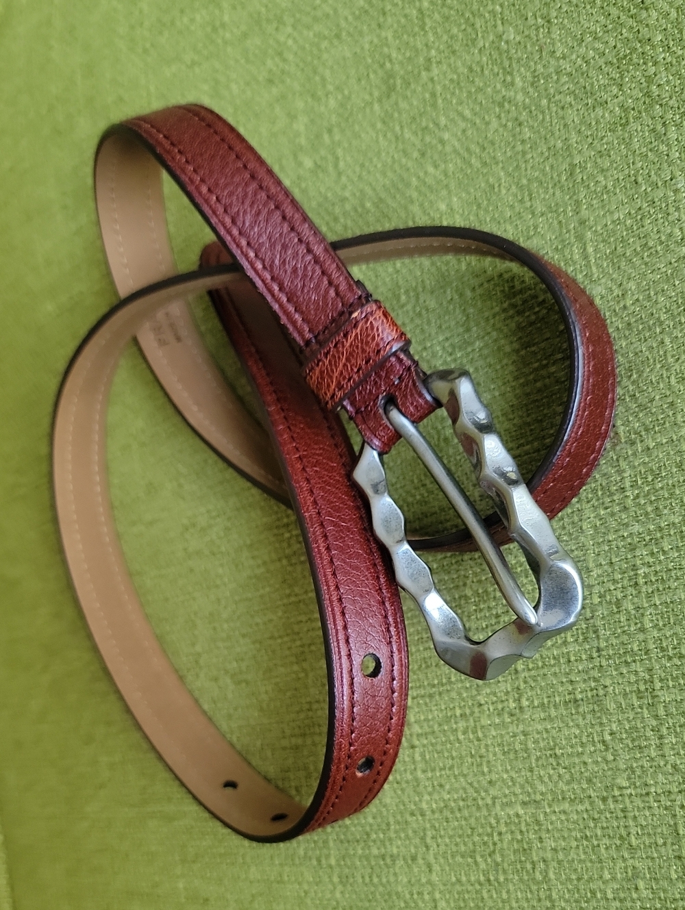 Prada Vintage Women's Leather Belts Silver Buckle
